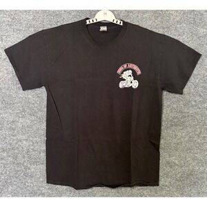 Gildan Sons of Arthritis Skeleton Biker T‎ Shirt Mens Large Black Ultra Cotton